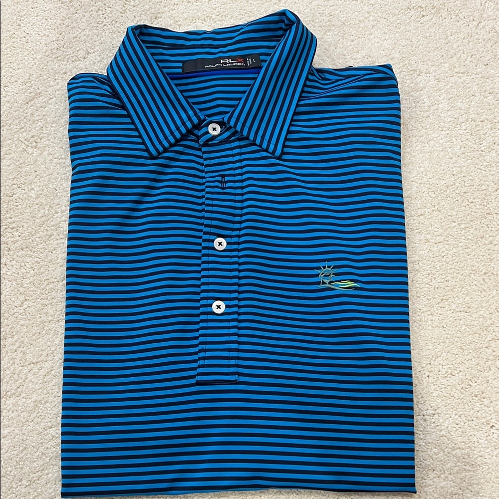 NWOT RLX Ralph Lauren Striped GOLF/performance Polo